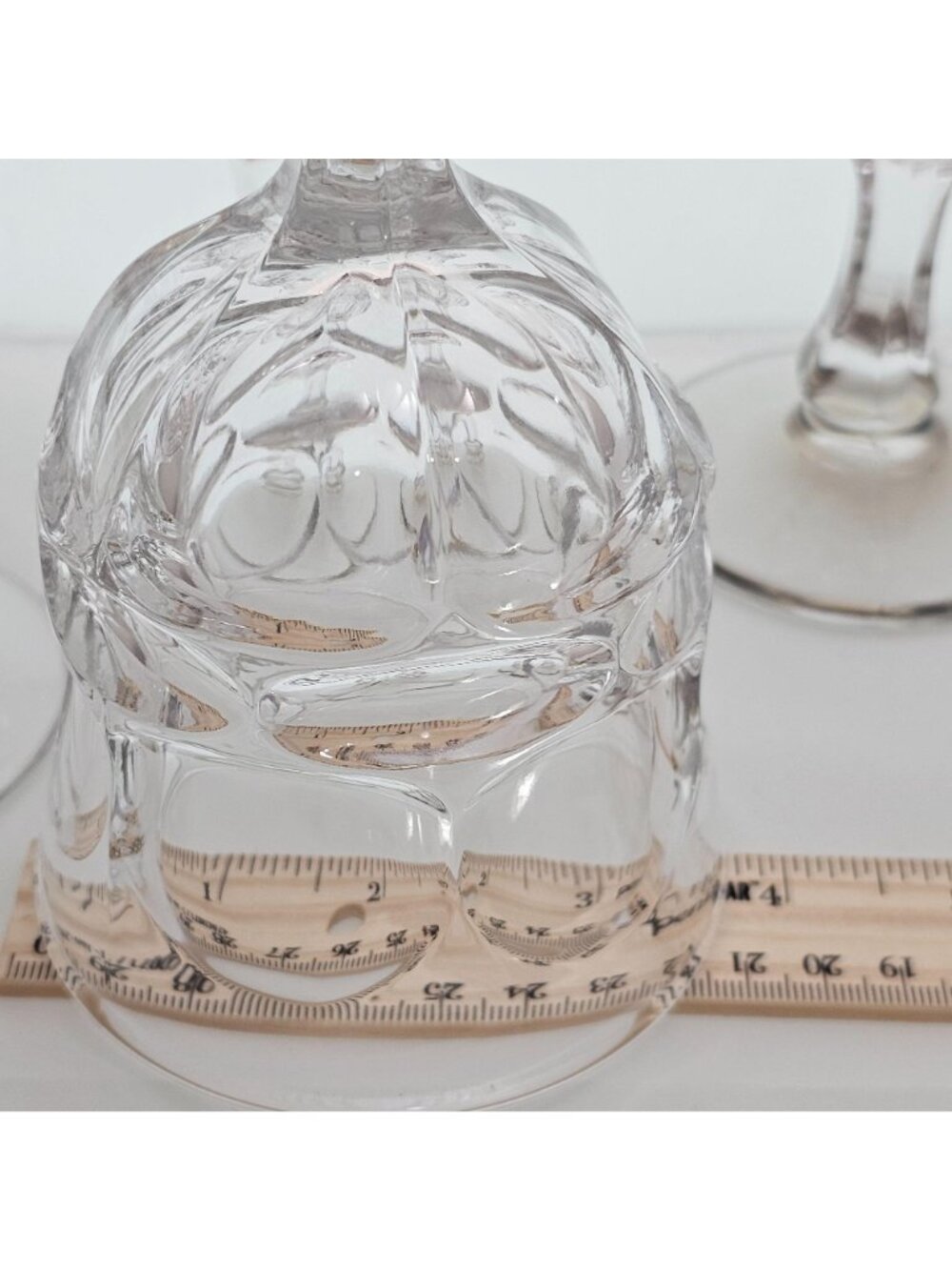 4 Fostoria Argus Water Goblets 6.5" vtg 1970s clear glasses midcentury 10oz - Picture 8 of 8